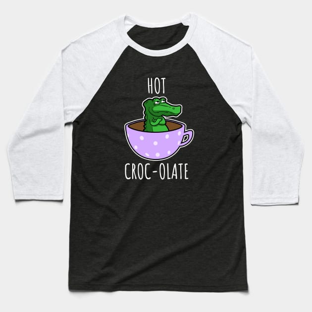 Hot Croc-olate Baseball T-Shirt by LunaMay